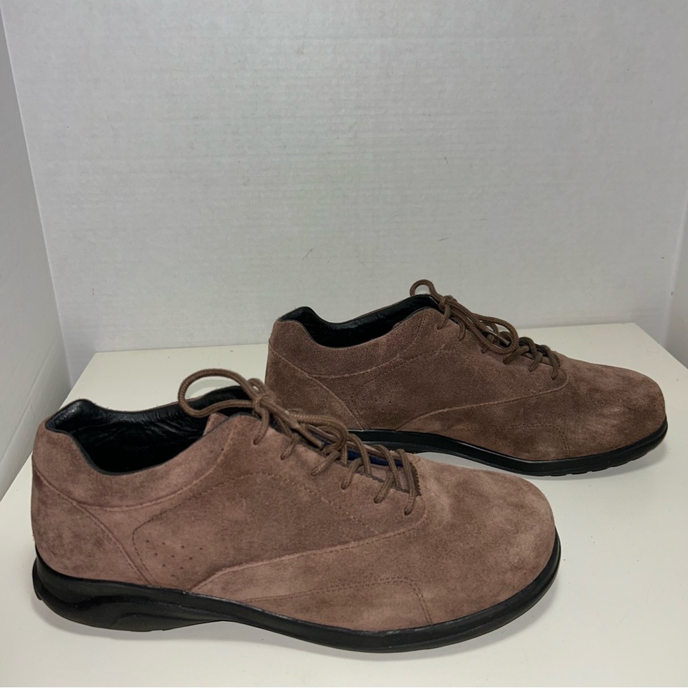 Oasis Leela Brown Suede Comfort Walking Lace-Up Oxford Shoe